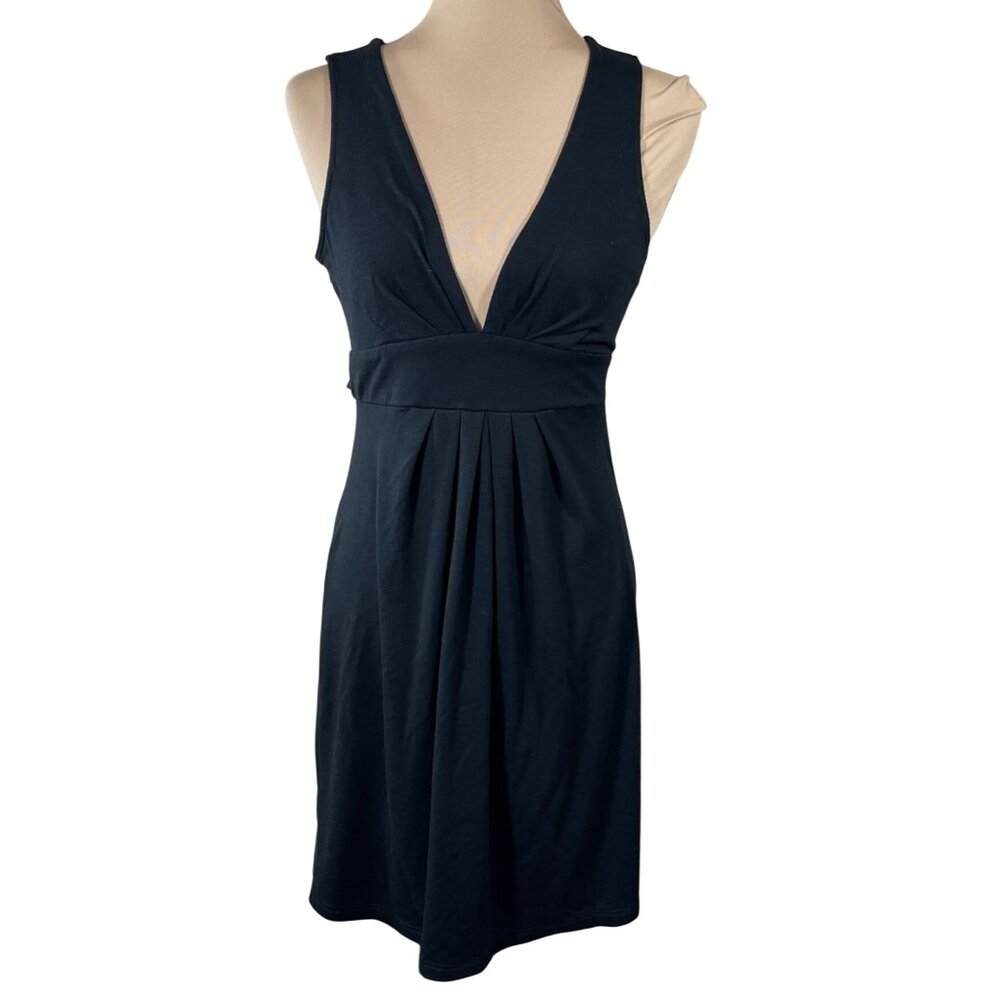 Gap Mini Dress V-Neck Black Sleeveless Tie Back Size XS Extra Small Stretch